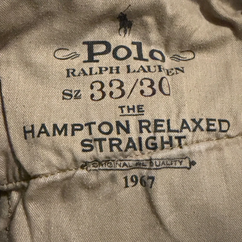 Polo Ralph Lauren Hampton Relaxed Straight Pants Tan Khaki Mens 33x30 Stretch